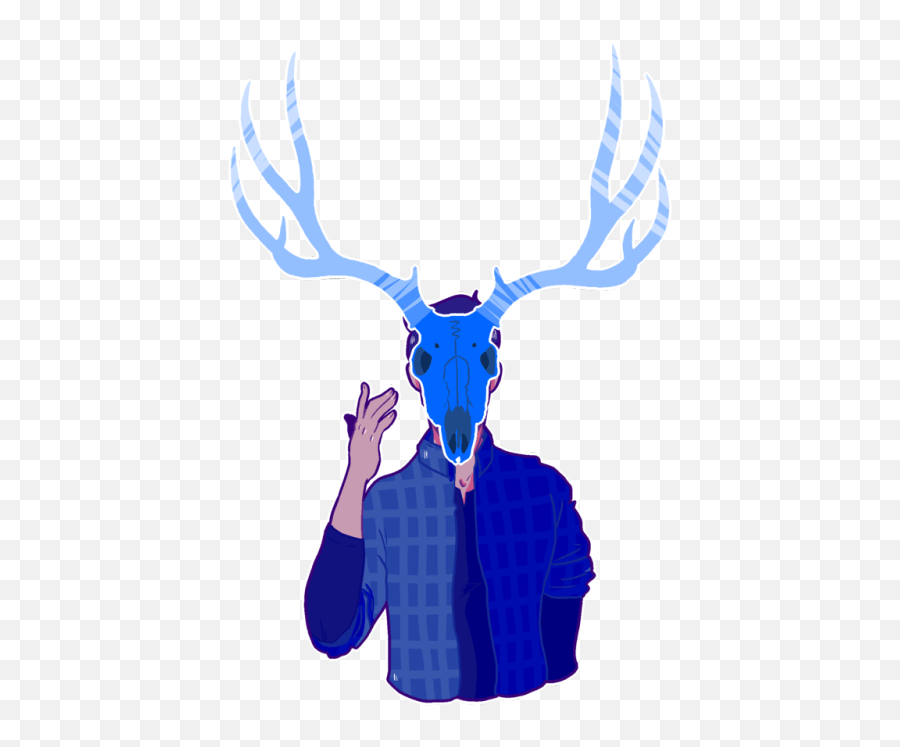 Download Hd Mule Deer Skull Tattoo Transparent Png Image - Simple Deer Skull Drawing,Deer Skull Png