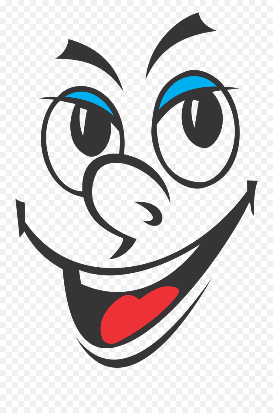 Cartoon Face Grin - Free Vector Graphic On Pixabay Funny Face Icon Png,Cartoon Png