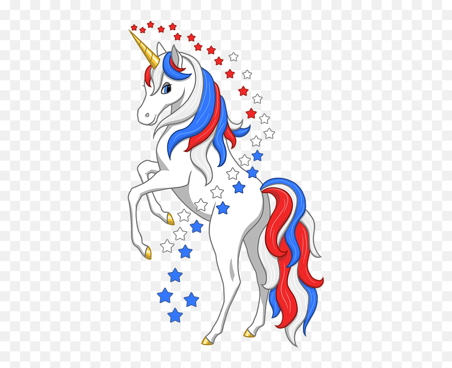 American Flag Patriotic Unicorn T - Shirt Flag Of The United States Png,Unicorn Clipart Transparent