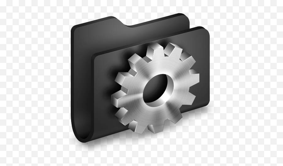 3d Folder Developer Black Icon Png Clipart Image Iconbugcom - Gear Icon 3d Png,3d Png
