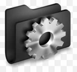 3d Folder Developer Black Icon Png Clipart Image Iconbugcom - Gear 3d Png