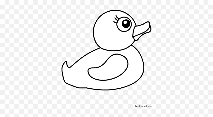 Download Hd Black And White Rubber Ducky Free Clipart - Cartoon Png,Rubber Ducky Transparent Background