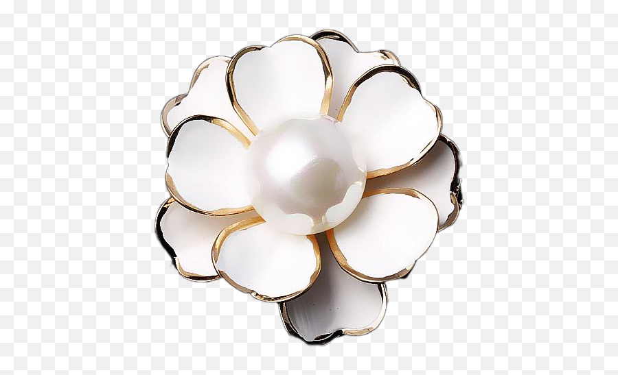 Download Love Jewellery Pearls Camellia Brooch Pearl - Brooch Png,Pearls Png