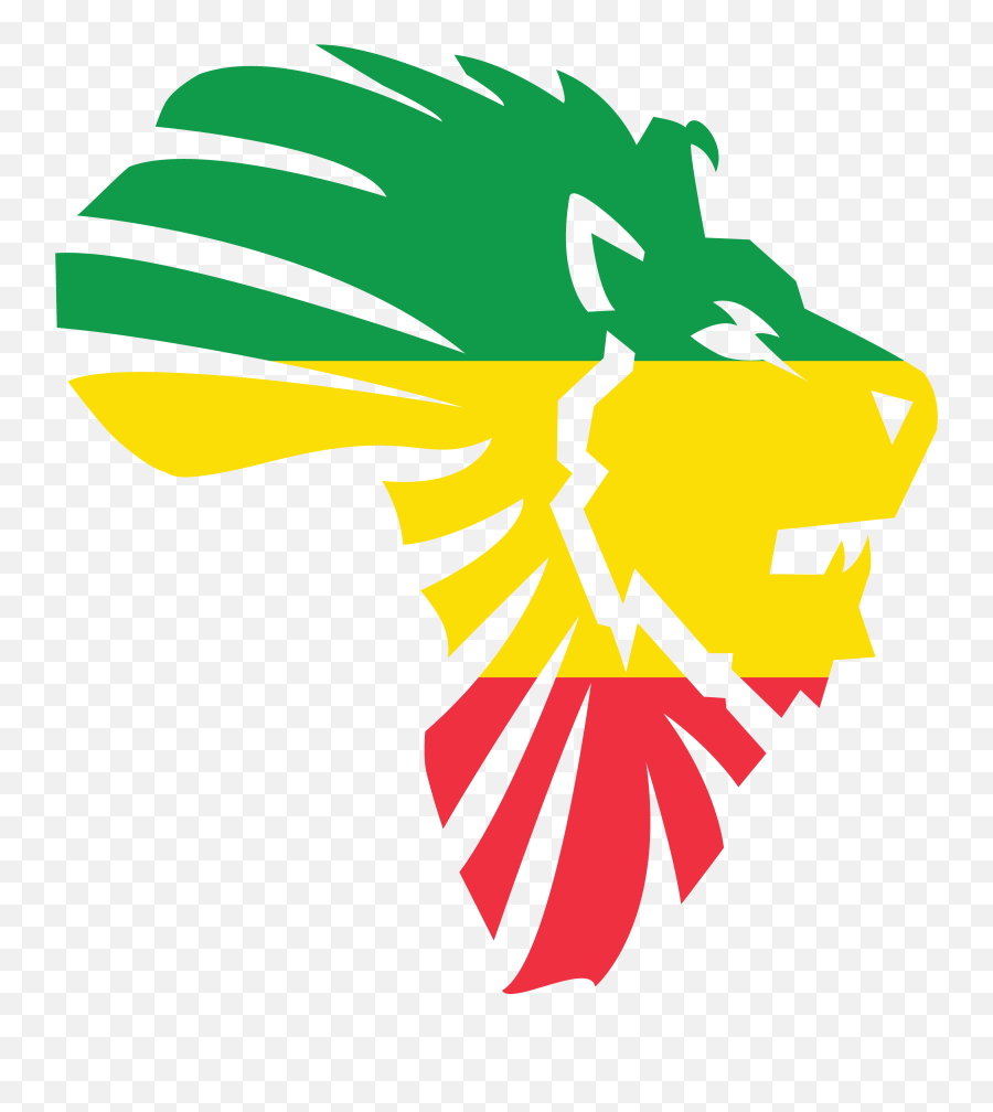 A Beautiful Graphic Red Gold And Green Lionu0027s Head - Red Africa Red Black Green Png,Lion Png Logo