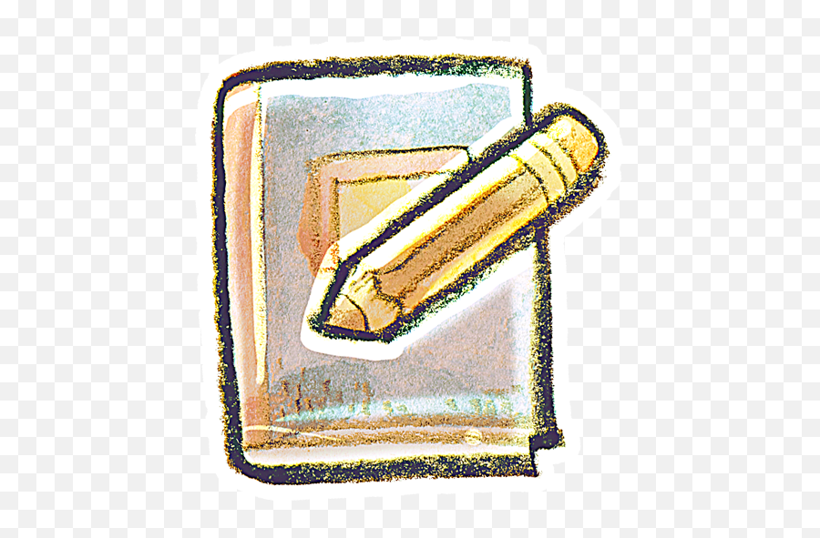 Crayon Book With Pencil Icon Png Clipart Image Iconbugcom - Pencil And Book Icon Png,Crayon Png