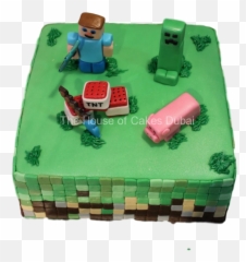 Minecraft Cake 11 - Cake Decorating Supply Png,Minecraft Cake Png