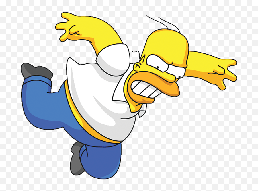Homernew - Psd Falling Homer Full Size Png Download Seekpng Homer Simpson Falling Png,Homer Png