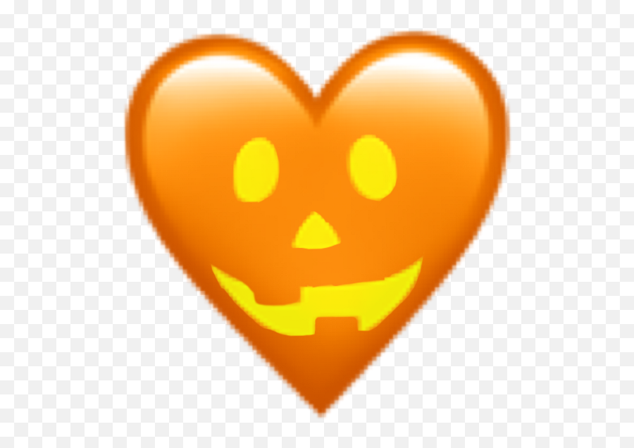 Download Emoji Iphoneemoji Orange Heart - Happy Png,Orange Heart Png
