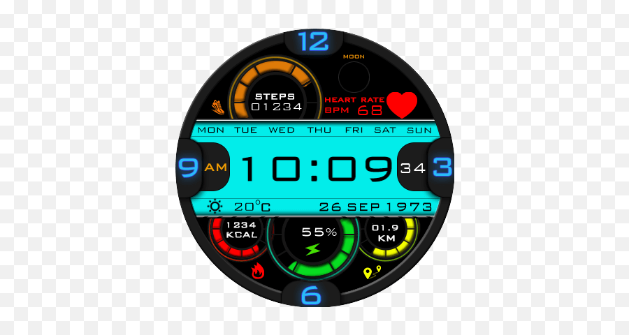 Download Clock Skin Rr043 Android Watch - Smart Watch Faces Png,Watch Face Png