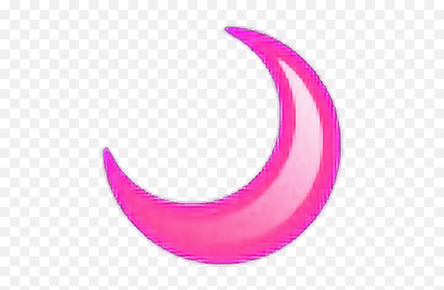 Moon Clipart Emoji - Transparent Pink Crescent Moon Png,Moon Emoji Png