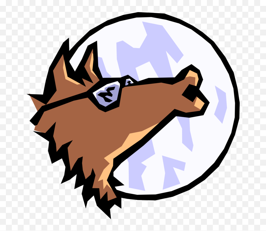 Download Vector Illustration Of Howling Wolf Howls - Blue Coyote Png,Howling Wolf Icon