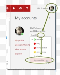 Sign In And Out Of Skype Im Outlook - Dot png