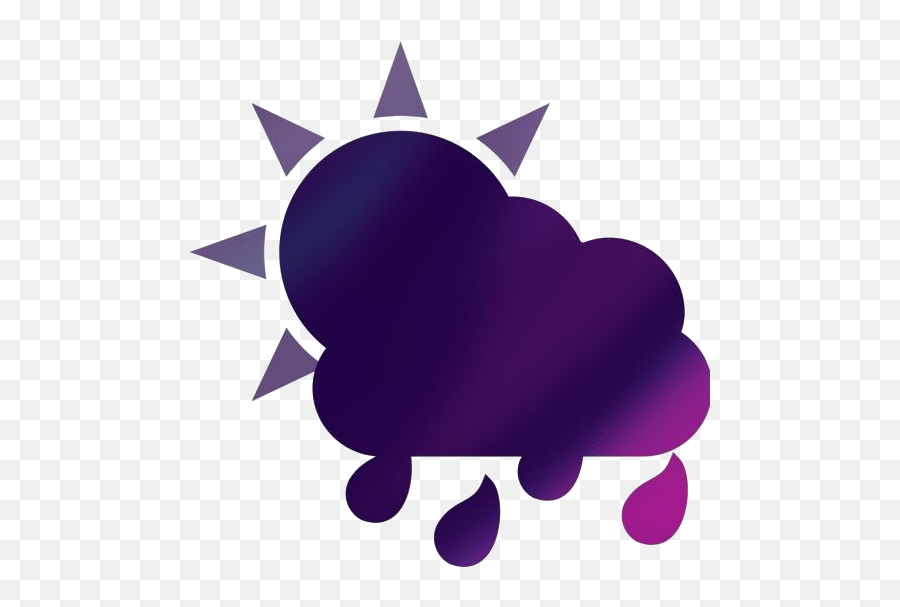 Rainy Weather Icon Png Hd Images Stickers Vectors - Purple Rain Cloud Icon,Rainy Cloud Icon