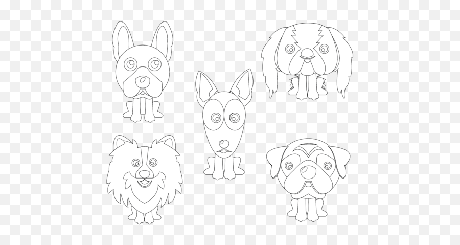 Dog Flat Icon 5 Vector Outline Graphic By 1riaspengantin - Dot Png,Dog Face Icon