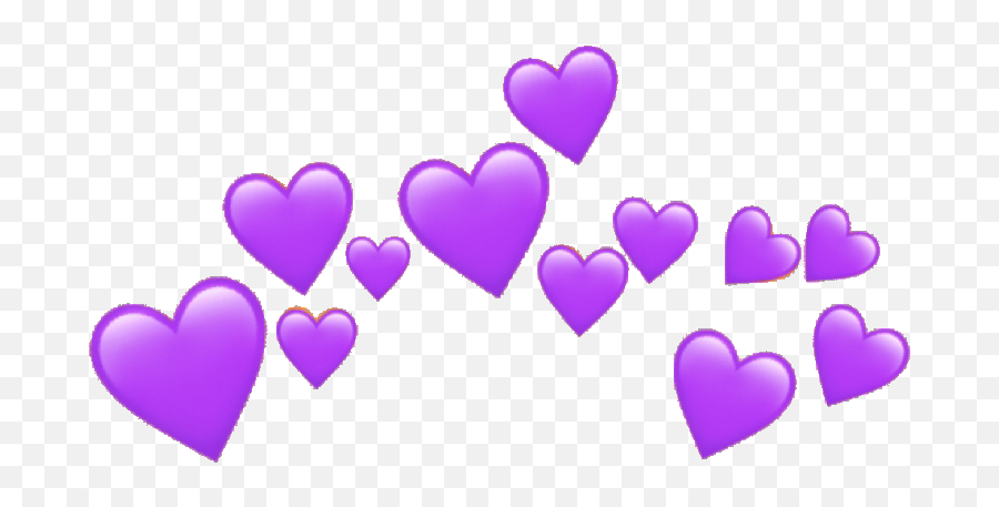 Purpleheart Heartcrown Aesthetic Tum - Heart Emoji Transparent Background Png,Purple Heart Emoji Png