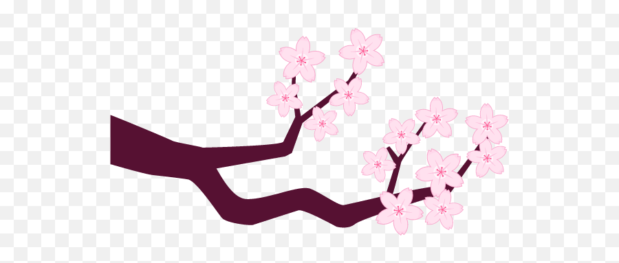Sakura Branch Illustration Material - Lots Of Free Girly Png,Sakura Flower Icon