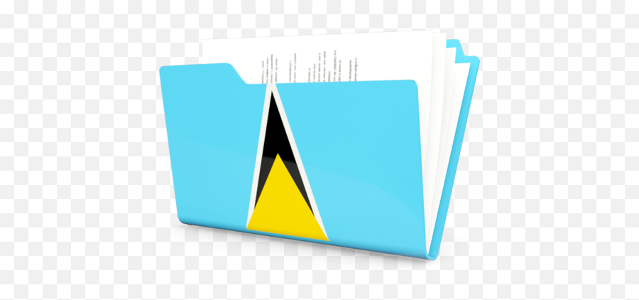 Folder Icon Illustration Of Flag Saint Lucia - Horizontal Png,Christmas Folder Icon