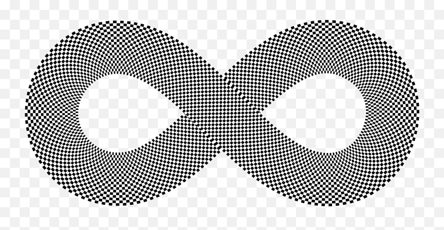 Dense Checkerboard Infinity Symbol - Openclipart Png,Infinity Icon Vector