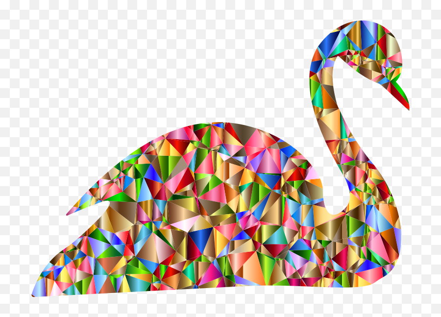 Chromatic Low Poly Swan - Openclipart Png,Low Poly Icon