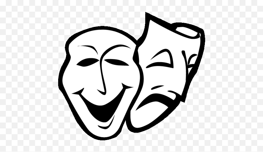 Collection Of Theatrical Clipart Free Download Best - Drama Masks Png,Theater Masks Png