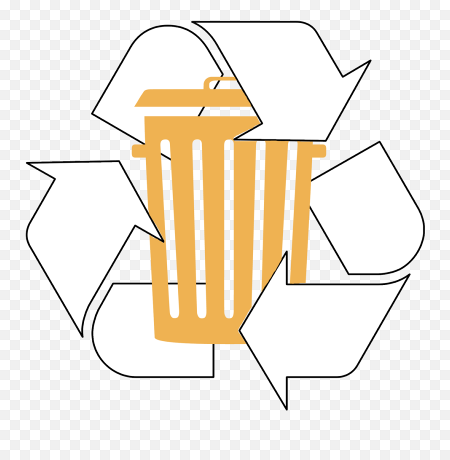Trash And Recycling Symbol - White Recycling Icon Png Don T Be Trashy,Recycle Icon Png