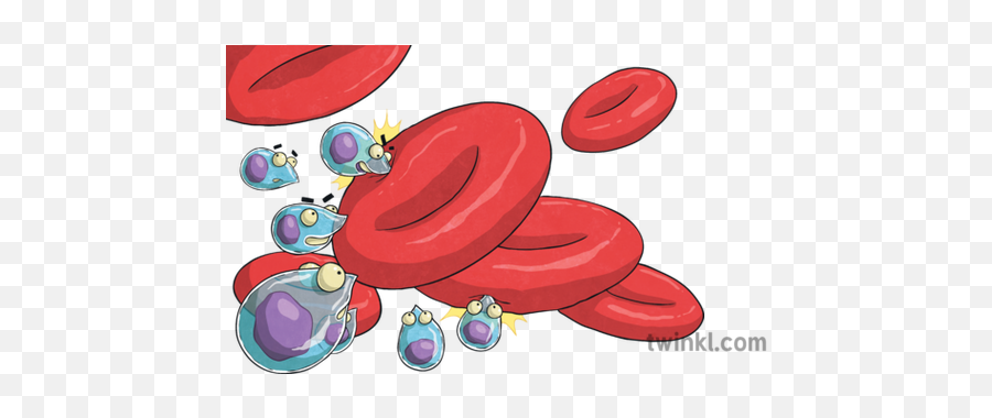 Infected Blood Cells Cutout Malaria Ks2 Illustration - Twinkl Malaria Cells In Cartoon Png,Blood Cut Png