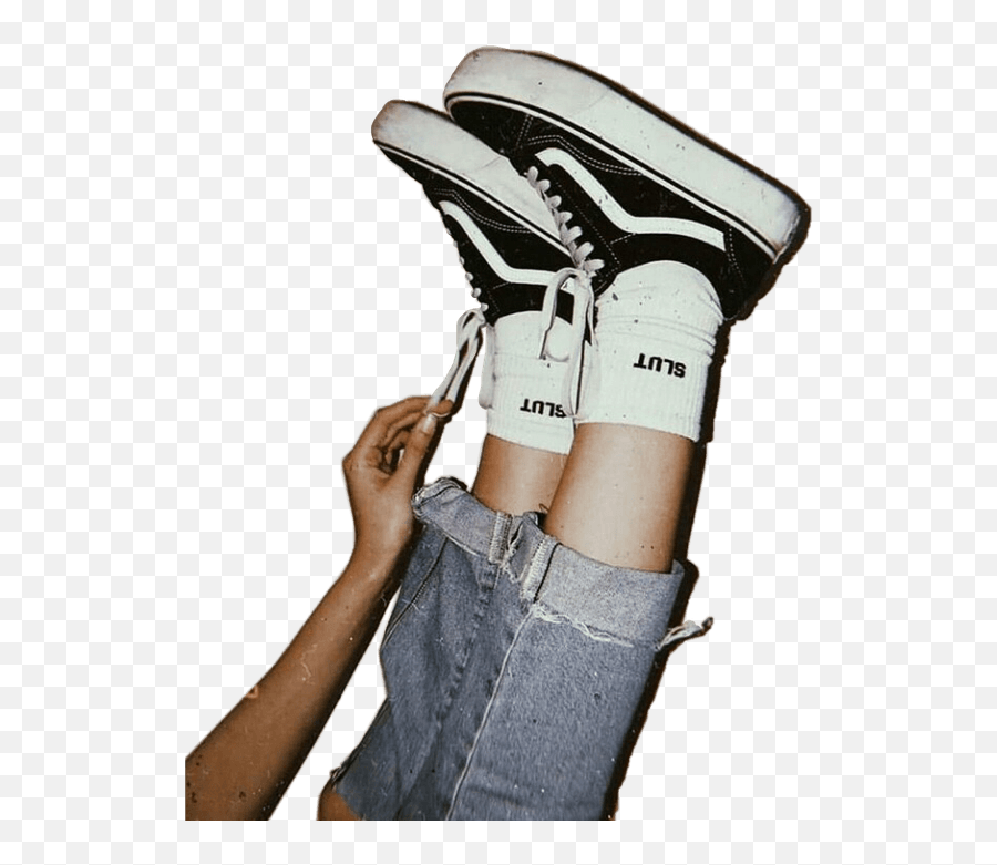 Vans Shoes Legs Feet Aesthetic Niche - Aesthetic Shoes Drawing Png,Legs Transparent