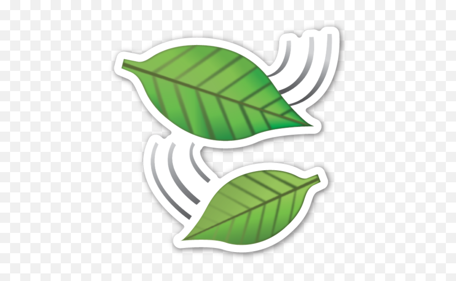 Download Hd Emoji Clipart Wind - Emojis De Plantas De Whatsapp Png,Hojas Png