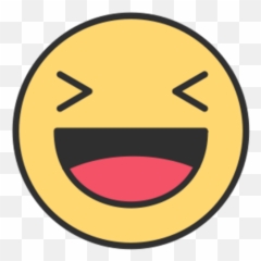 Emoticon Facebook Emoji Happy Feliz - Facebook Laughing Emoji Png