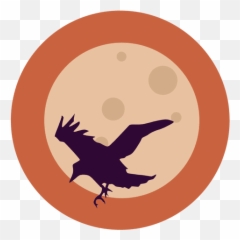 Flying Raven Circle Icon - Transparent PNG u0026 SVG vector file Raven Silhouette