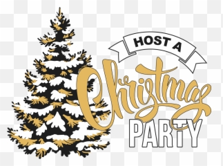 Christmas Party - Snow Tree Clipart Png Transparent Vector