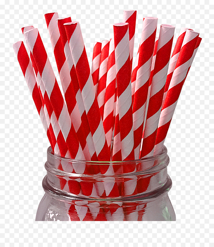 Download Red Striped 25pc Paper Straws - Paper Straws Black Transparent Paper Straws Png,Striped Background Png