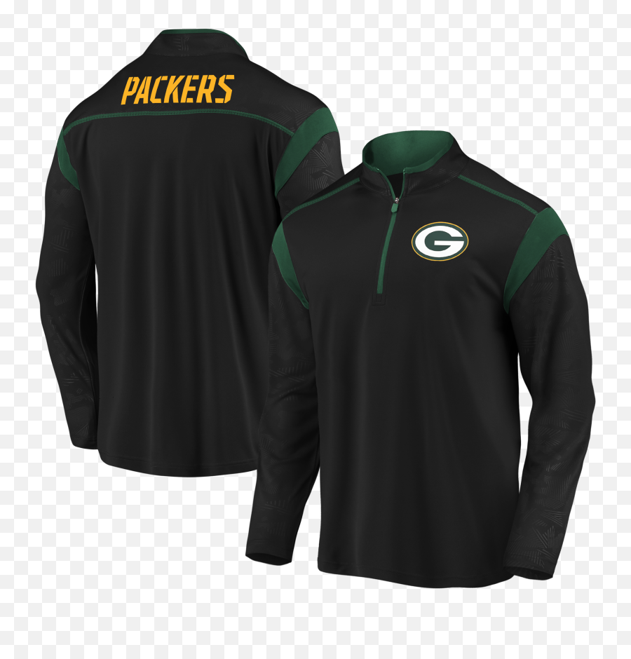 Green Bay Packers Menu0027s Defender Mission 14 Zip - University Of Miami Hoodie Black Png,Brewers Packers Badgers Logo