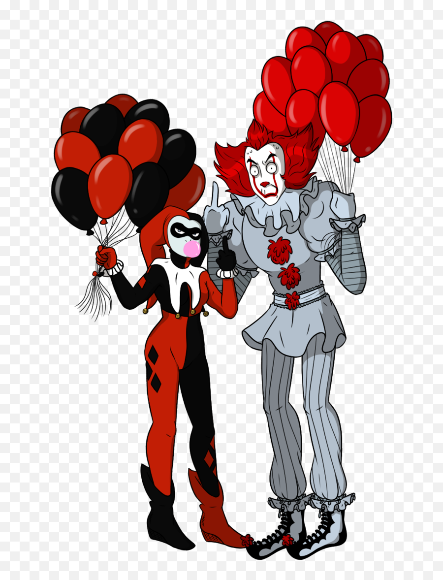 Pin - Pennywise And Harley Quinn Png,Pennywise Transparent