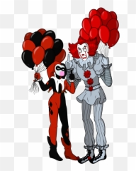 Pin - Pennywise And Harley Quinn png