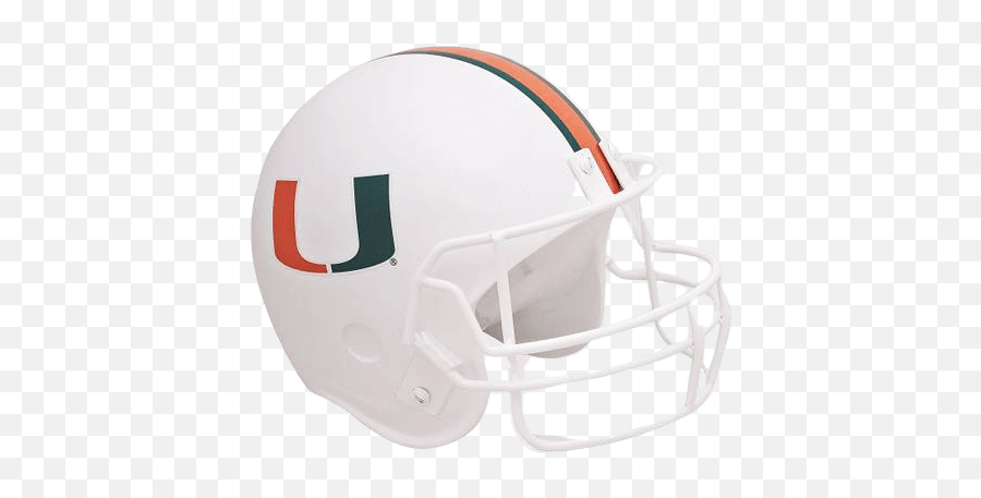 Miami Hurricanes Football Helmet Urn - Face Mask Png,Miami Hurricanes Logo Png