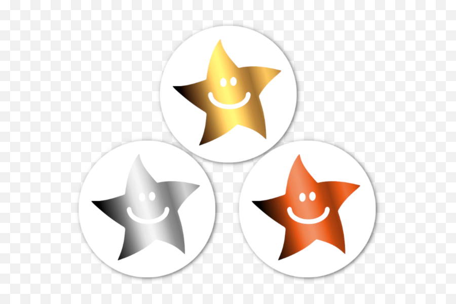 Gold Silver And Bronze Star Mini Stickers Png Sticker