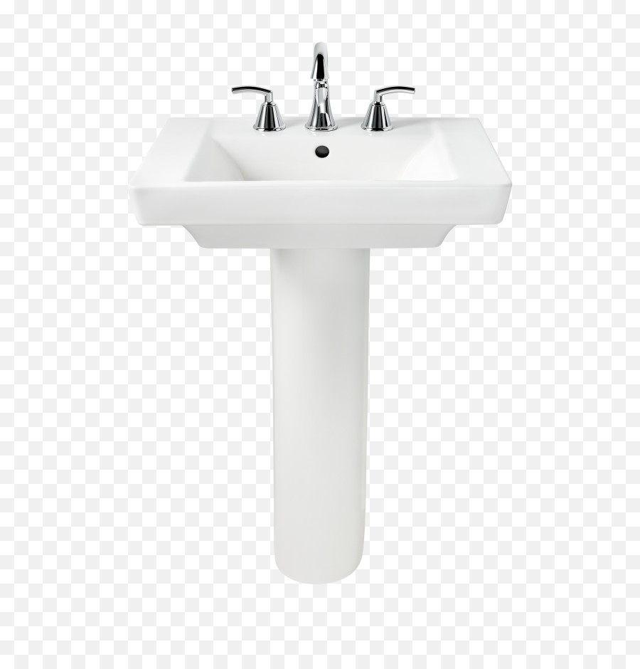 American Standard 0641400020 Boulevard 24 Inch Pedestal Sink With Faucet Holes - Pedestal Para Lavabo Png,Pedestal Png