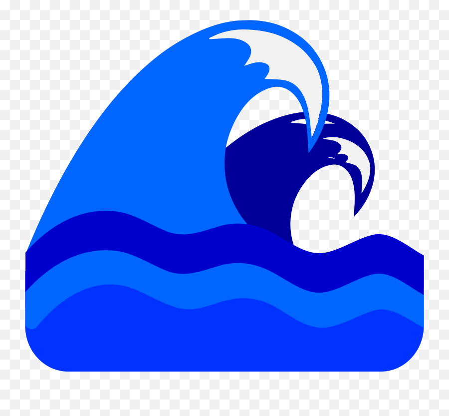 Blue Sea Wave - Blue Wave Clipart Png,Wave Emoji Png
