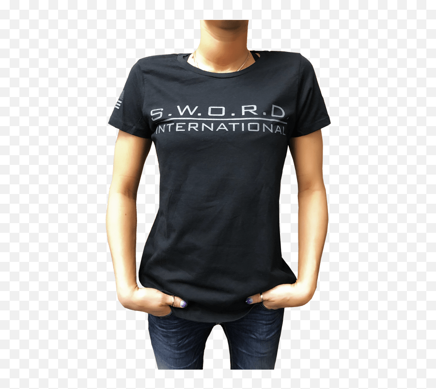 Womens Sword Logo T - Shirt Sword International Active Shirt Png,Sword Logo