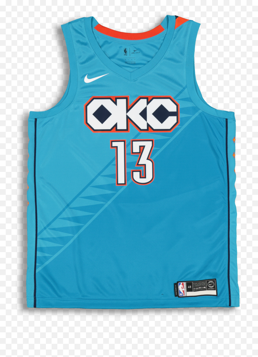 Nike Oklahoma City Thunder Paul George 13 Edition Swingman Nba Jersey Blue - Vest Png,Paul George Png