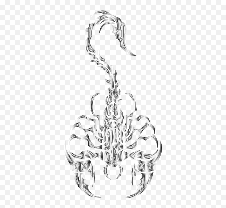 Line Art Body Jewelry Scorpion Png - Scorpion Tattoo Black And White,Scorpion Png