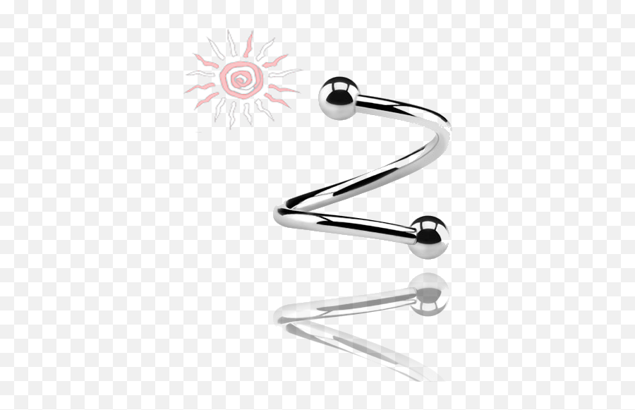 Espiral De Acero Inoxidable316l Con Bolas Piercing - Piercing Para El Labio Png,Labios Png