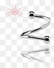Espiral De Acero Inoxidable316l Con Bolas Piercing - Piercing Para El Labio Png,Labios Png