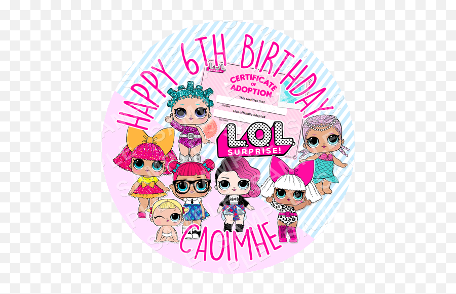 Lol Doll Cake Topper Archives - Edible Cake Toppers Ireland Topper Happy Birthday Lol Png,Lol Dolls Logo