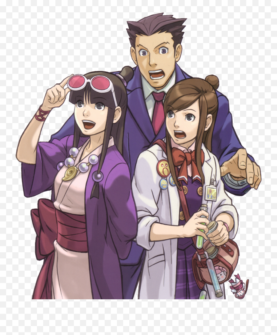 Phoenix Wright And His Ace Assistants - Phoenix Wright And Mia Png,Phoenix Wright Png