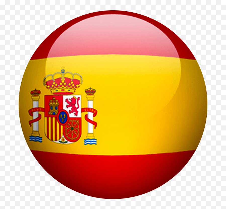 Spain Flag Globe - Spain Flag Round Png,Spanish Flag Png
