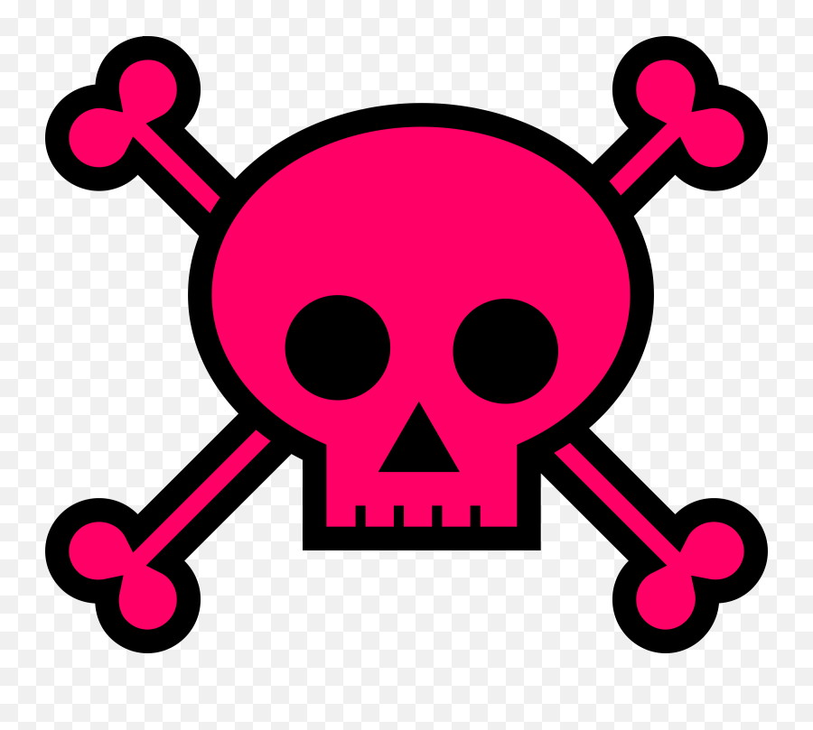 Transparent Png Images And Svg - Skull And Crossbones Pink,Skull And Crossbones Transparent Background