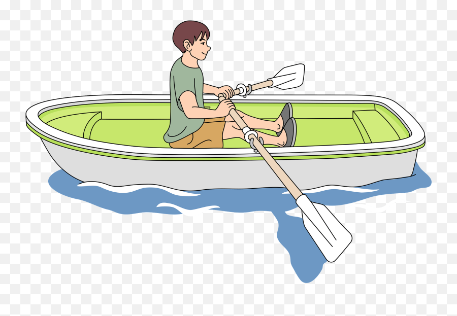 Clipart - Clipart Boy In A Boat Png,Row Boat Png