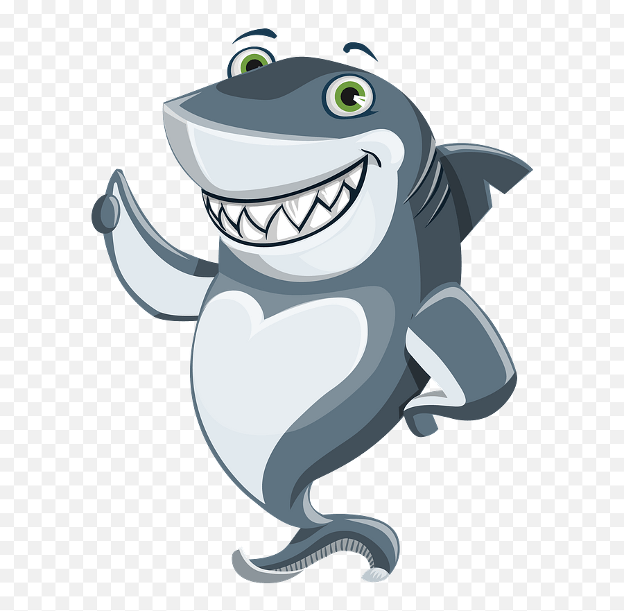 Shark Giving Thumb Up Clipart - Shark Cartoon Thumbs Up Png,Cartoon Shark Png